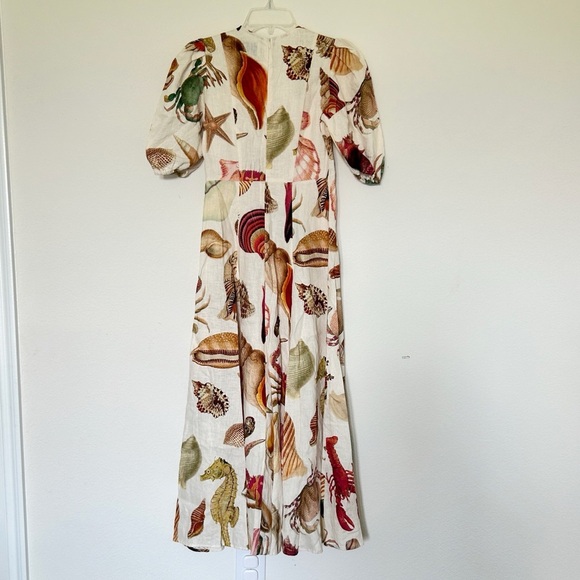 Alemais Atlantis Sealife Linen Midi Dress - Picture 6 of 11